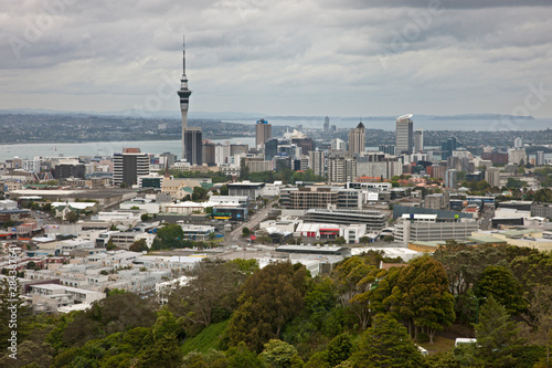 South Pacific, New Zealand, North Island, Auckland. Overview of the city. 
