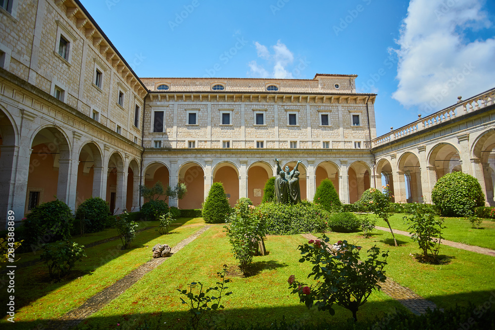 the yard of a Catholic convent