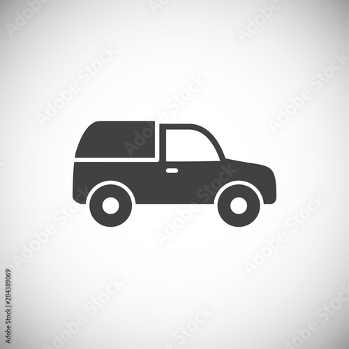 Transportation related icon on background for graphic and web design. Simple illustration. Internet concept symbol for website button or mobile app.