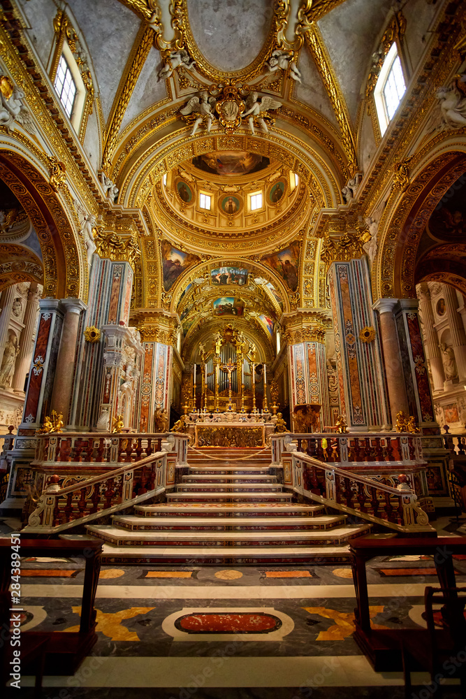 altar and organ in the Catholic Church