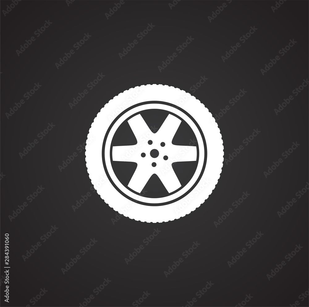 Car part related icon on background for graphic and web design. Simple illustration. Internet concept symbol for website button or mobile app.