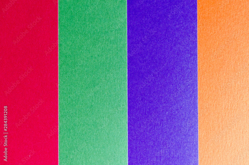 Fototapeta premium Colored paper texture background. Paper stripes.