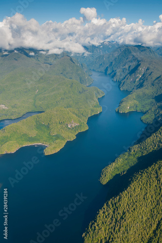 Coastal scenery in Great Bear Rainforest, British Columbia, Canada.