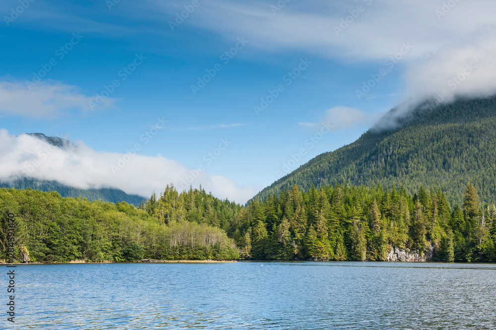 Coastal scenery in Great Bear Rainforest, British Columbia, Canada.