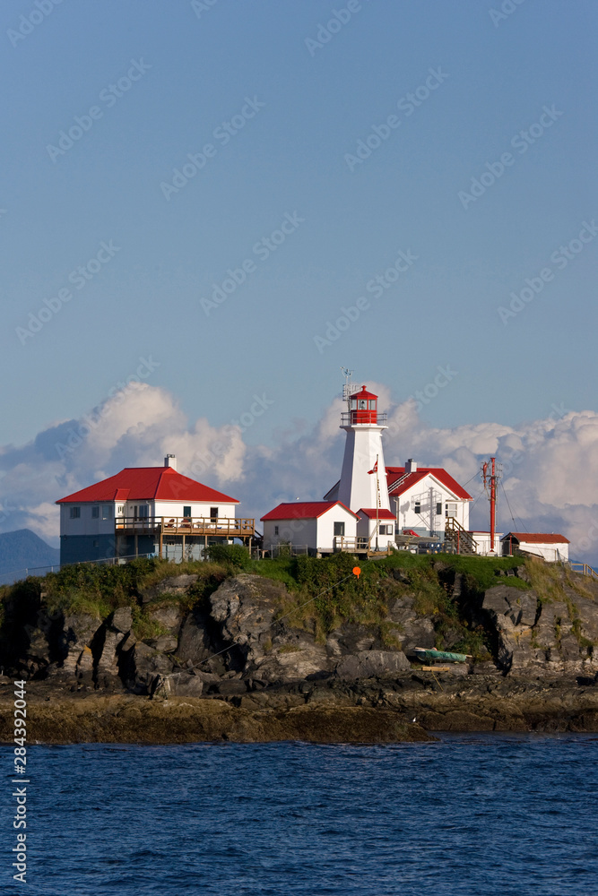 Canada, British Columbia. View of Green Island Lighthouse. 