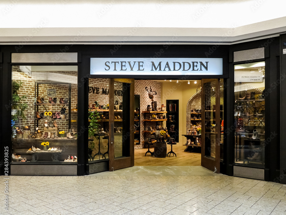 View at Steve Madden shop in Denver. It i a a footwear company founded at  1990. Stock Photo | Adobe Stock