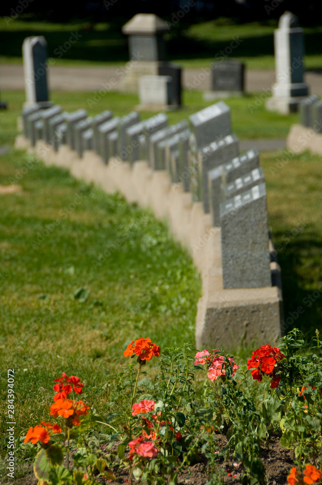 Canada, Nova Scotia, Halifax. Fairview Lawn Cemetery, home to the largest number of Titanic grave sites in the world, 121.