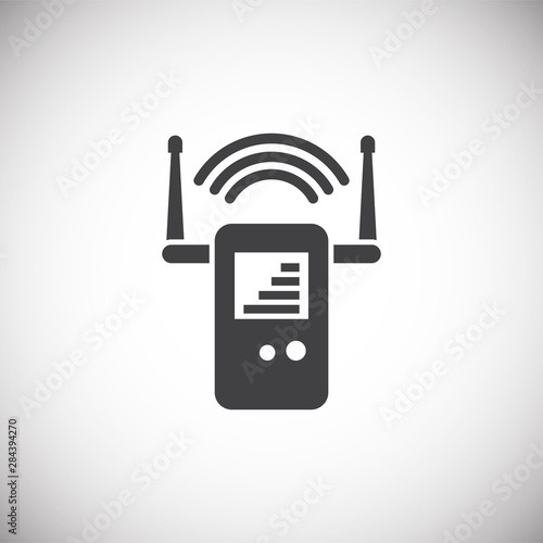 Antenna related icon on background for graphic and web design. Simple illustration. Internet concept symbol for website button or mobile app