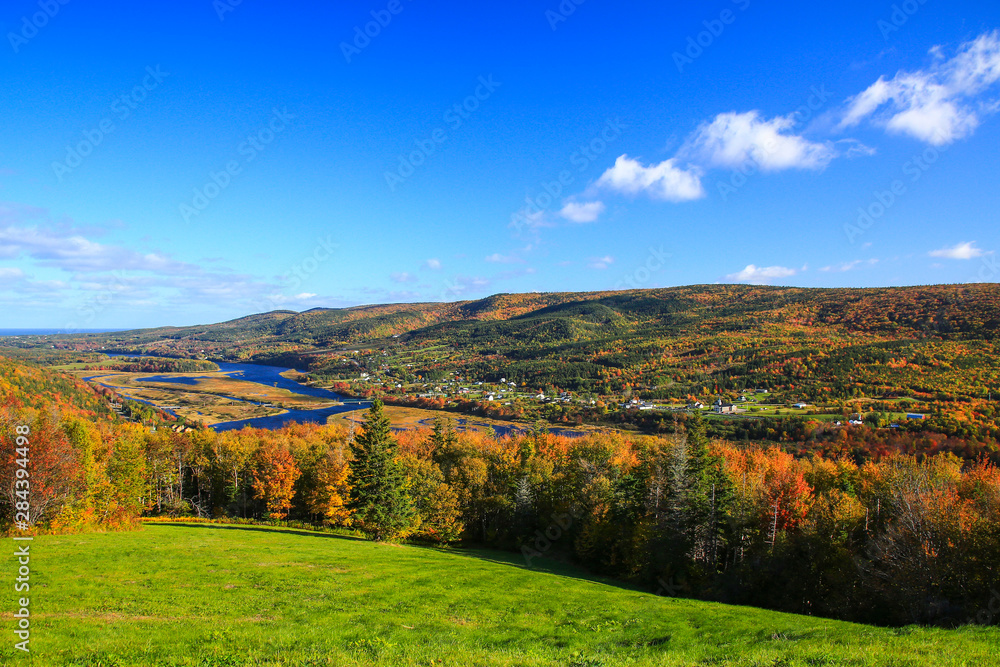 Canada, Nova Scotia, Cape Breton, Cabot Trail, Fall colors in Margaree