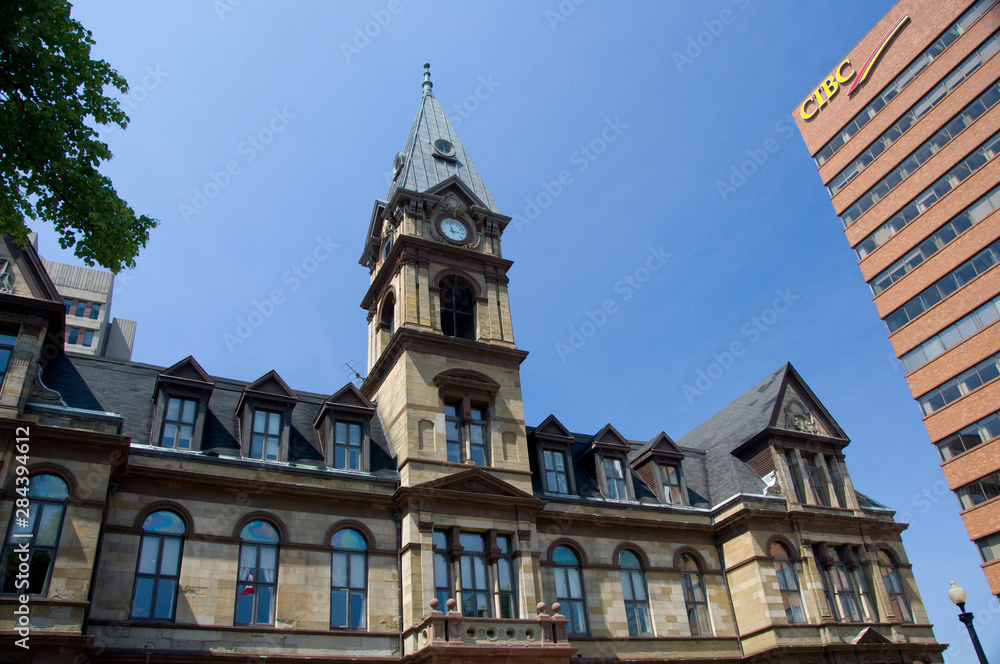 Canada, Nova Scotia, Halifax. Halifax City Hall, Victorian architecture built in 1888.