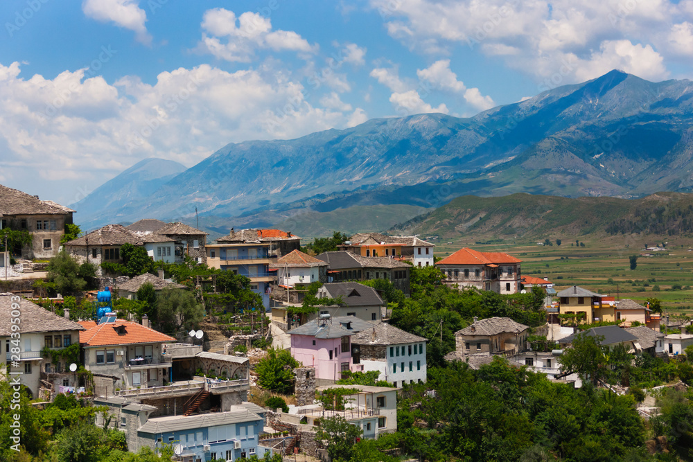 Gjirokaster in the mountain, UNESCO World Heritage Site, Albania