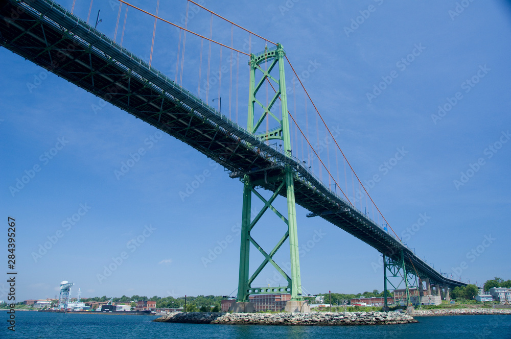Canada, Nova Scotia, Halifax. Waterfront area, McDonald Bridge. Canada, Nova Scotia, Halifax. Waterfront area, McDonald Bridge.
