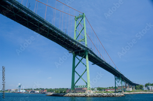 Canada, Nova Scotia, Halifax. Waterfront area, McDonald Bridge.
