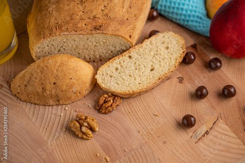 homemade bread with walnuts