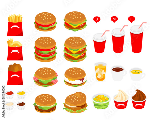 【フードイラスト】ハンバーガー