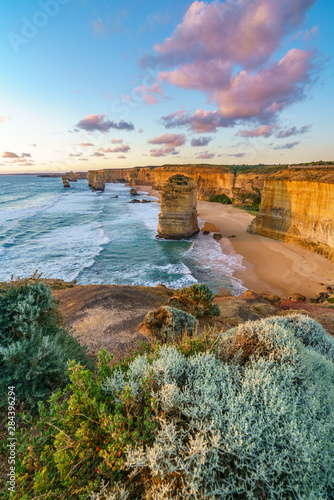 twelve apostles at sunset,great ocean road at port campbell, australia 111