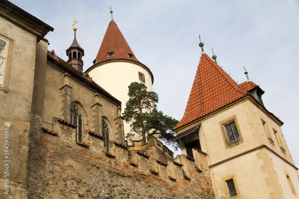 Czech Republic, Bohemia, Krivoklat. Construction of the castle began in the 12th c.