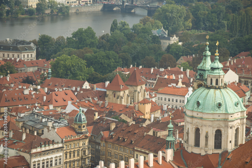 CZECH REPUBLIC, Prague. View from Bell Tower, St. Vitus Cathedral. 