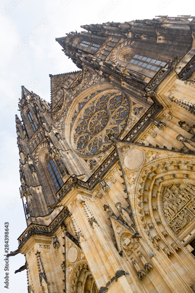 Naklejka premium Czech Republic, Prague. St. Vitus Cathedral exterior.