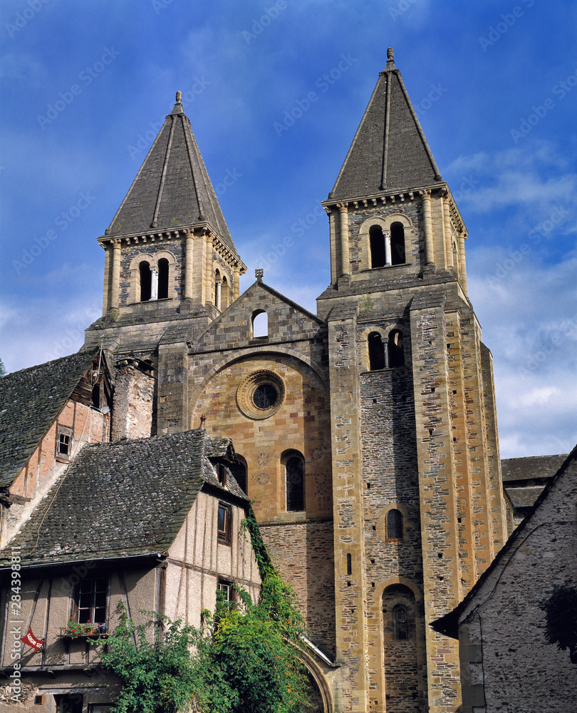 France, Conques. Ste. Foy was started in 1050 in Conques in the Lot River Valley in France.