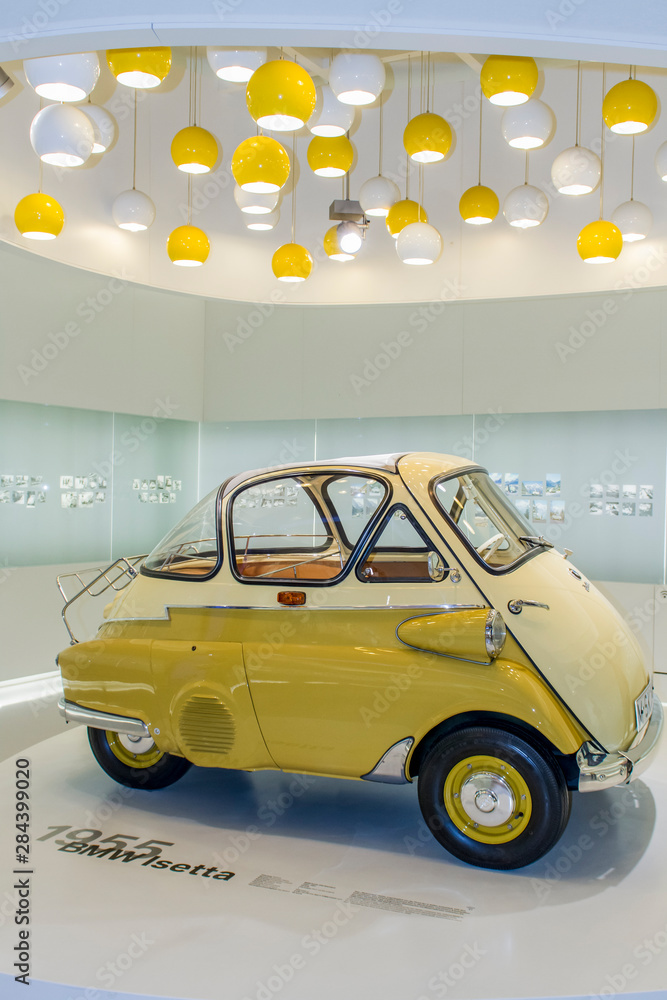 BMW Isetta car 1955 at BMW Welt (BMW World) in Munich, Germany, BMW