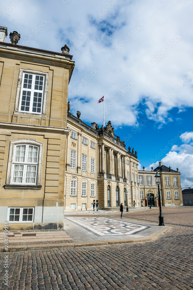 Amalienborg, winter home of the Danish royal family, Copenhagen, Denmark