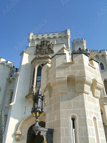 Czech Republic, Hluboka Castle. Hluboka Castle, in South Bohemia, Czech Republic, originally built about 1250, was remodeled in 1871 and resembles Windsor Castle. photo