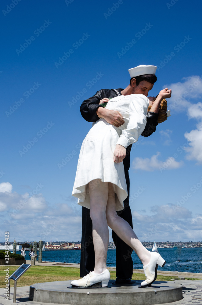 May 1 2019 SAN DIEGO, CA The Unconditional Surrender Statue (Navy