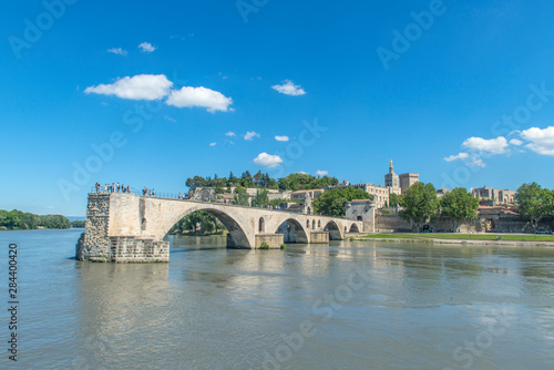 Avignon Bridge and Pope's Palace, Avignon, Provence, France, Europe