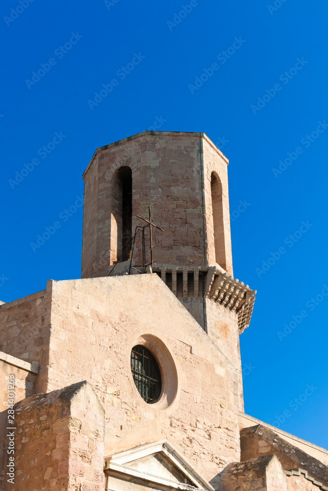 Bell tower of St. Laurent Church, Marseille, Bouches-de-Rhone, Provence-Alpes-Cote-d'Azur, France.