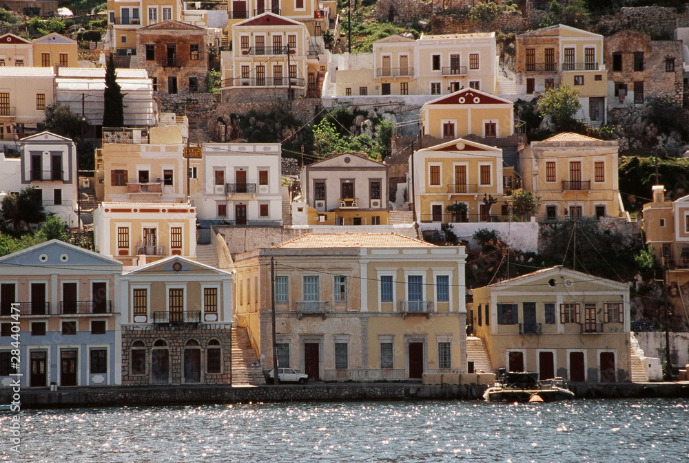 Obraz premium Greece, Symi, View of house at Symi Islands