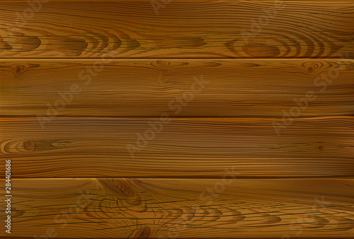 Wooden sign. Realistic highly detailed vector dark brown wooden texture background. Hand drawn, no tracing