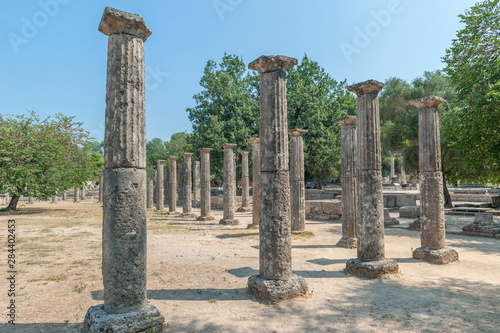 Ancient Greek ruins, Palaistra, Olympia, Greece, Europe