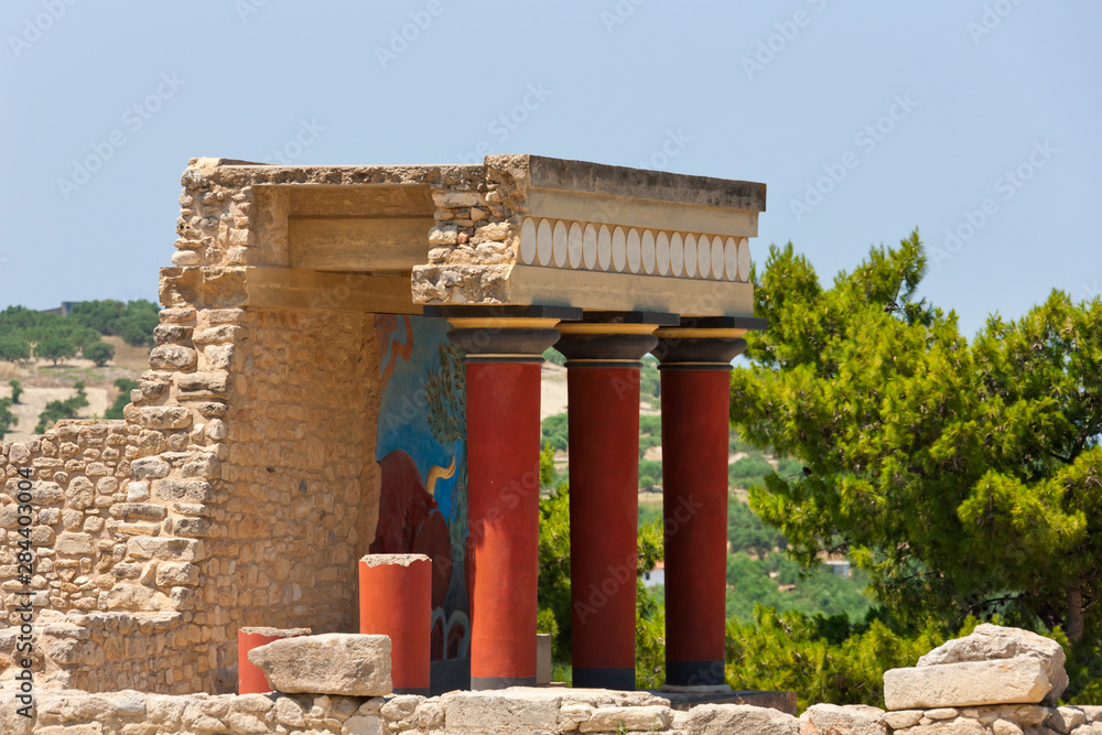 The Minoan Palace at Knossos, Crete Island, Greece