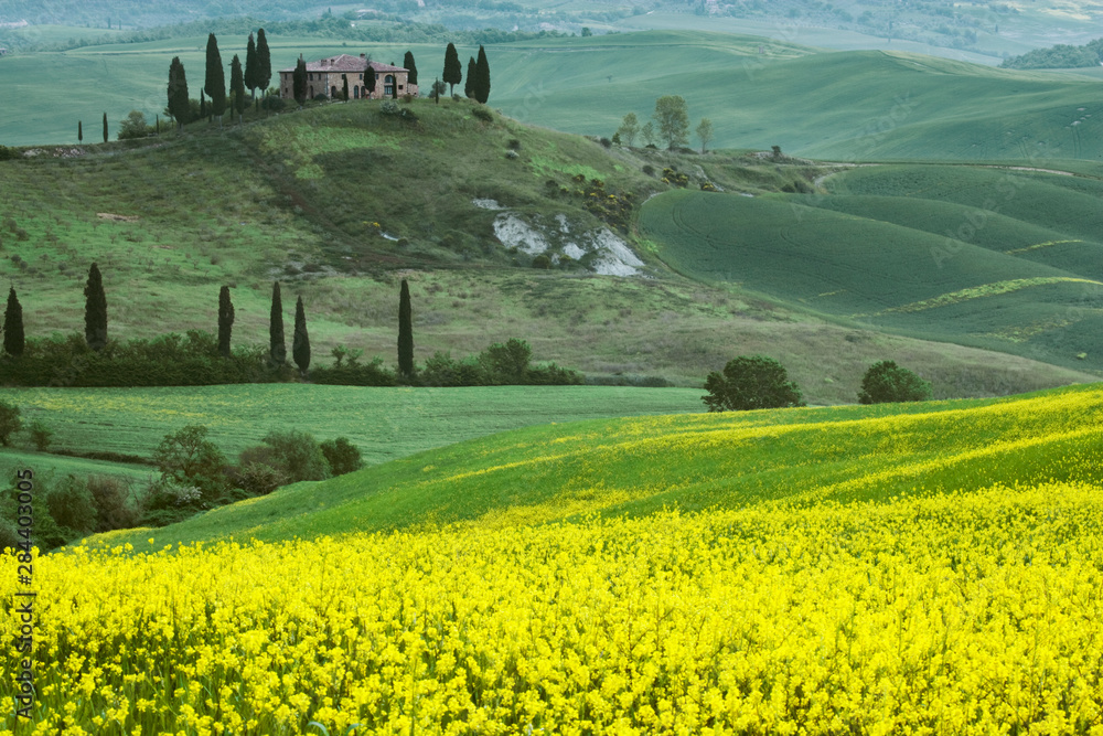 Italy, Tuscany. Landscape with villa. Credit as: Dennis Flaherty / Jaynes Gallery / DanitaDelimont. com