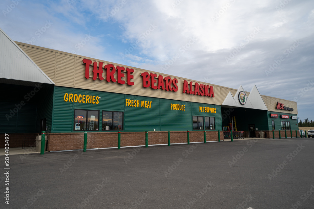 AUGUST 2 2018 HEALY, ALASKA Three Bears Alaska is a grocery store, hardware store and gas