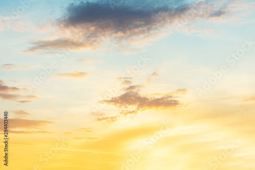 Beautiful sunset, sky with clouds, abstract background © Анастасия Семашко