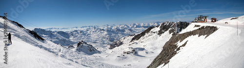 panorama nice mountain view of the alps photo