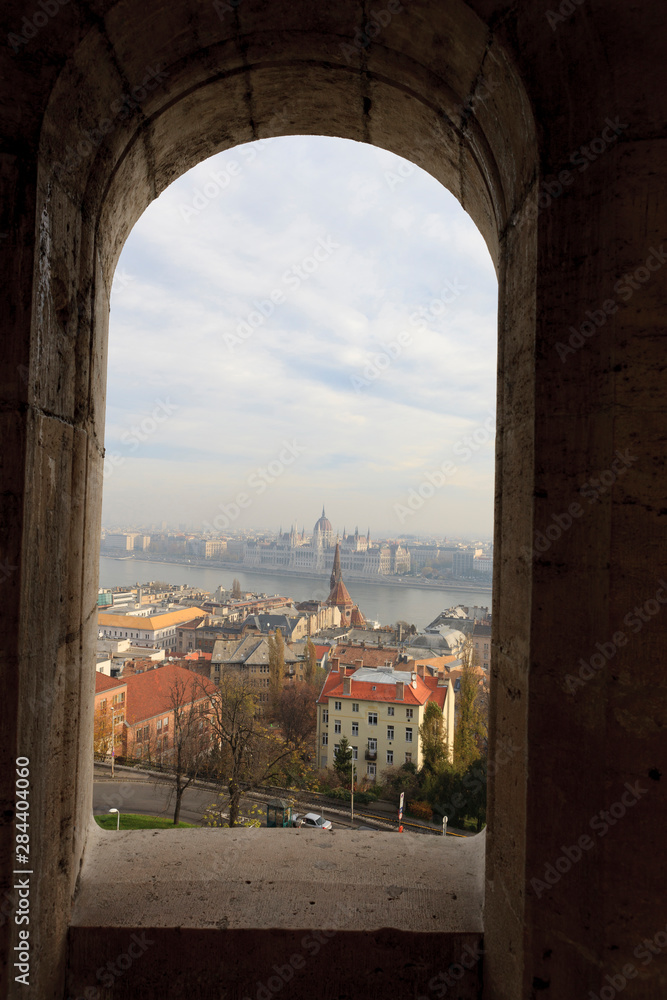 View from St. Mattias Cathedral. Budapest. Hungary.