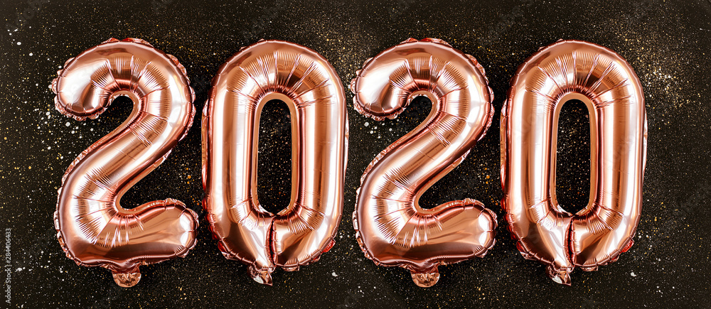 Foil balloons in the form of numbers 2020. New year celebration. Gold and silver Air Balloons. Holiday party decoration. Foil balloons in the form of numbers 2020. New year celebration. Gold and silver Air Balloons. Holiday party decoration.