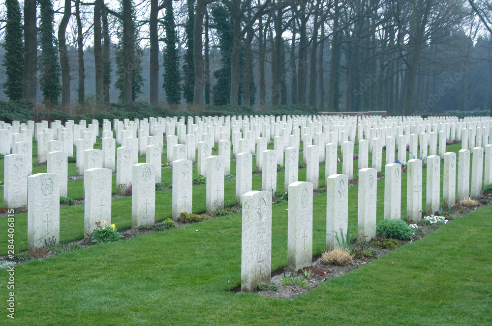 Netherlands (aka Holland), Arnhem, Oosterbeek. WWII cemetery for the Battle of Arnhem, British, Polish & Canandian forces.