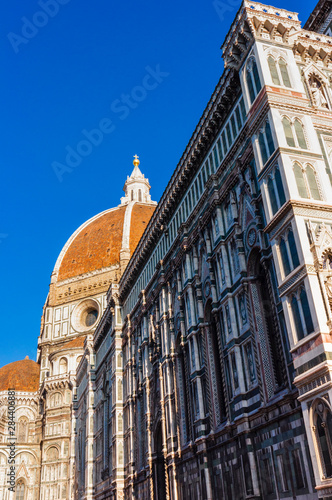 Exterior of the cathedral Santa Maria del Fiore, Piazza del Duomo, UNESCO World Heritage Site, Firenze, Tuscany, Italy, Europe
