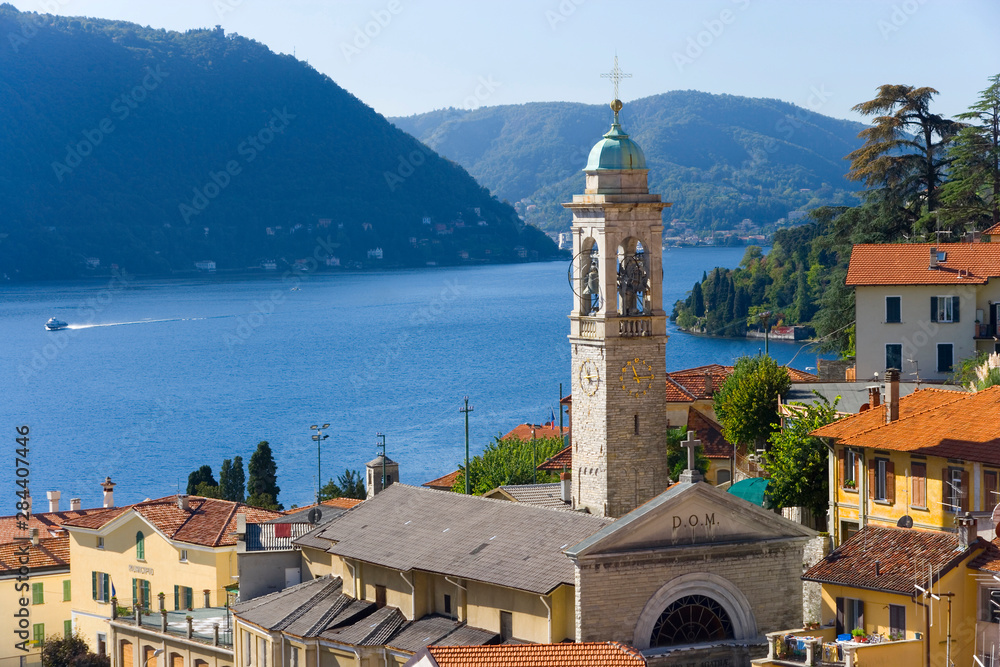 View over Moltrasio, Lake Como, Italy