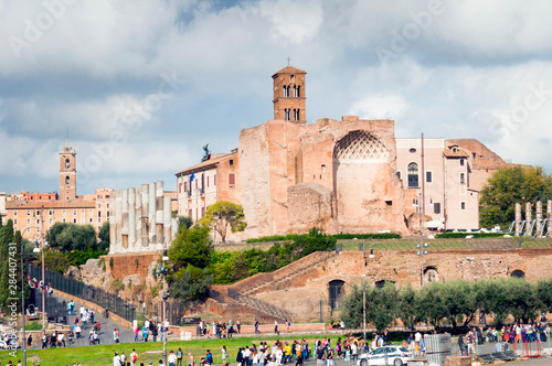 Roman forum and St. Francesca Romana church, Rome, Unesco World Heritage Site...