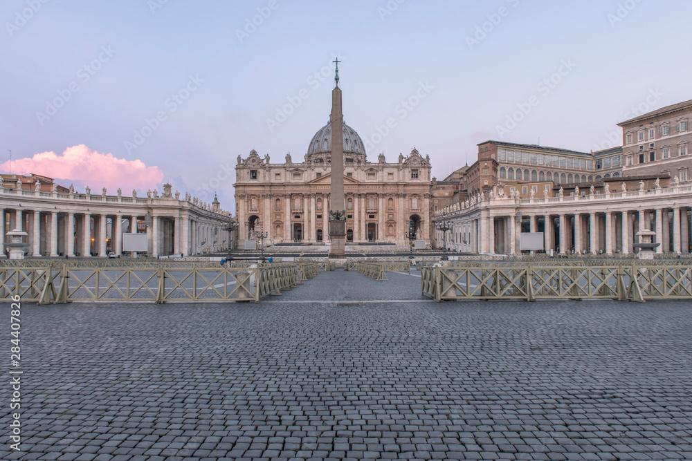 Italy, Rome, St. Peter's Basilica at Dawn