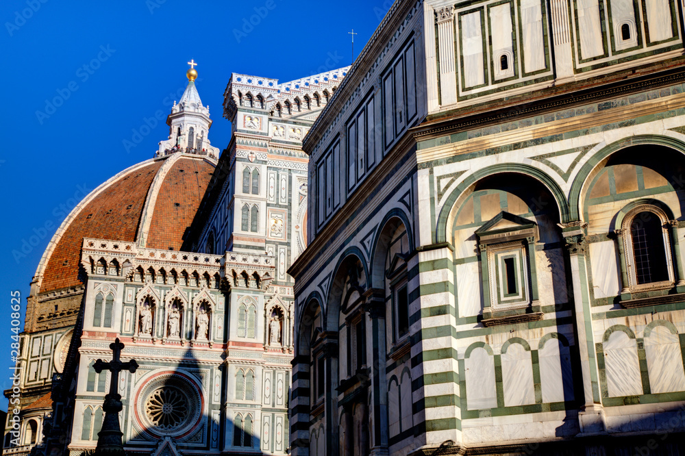The Duomo of Florence with evening light