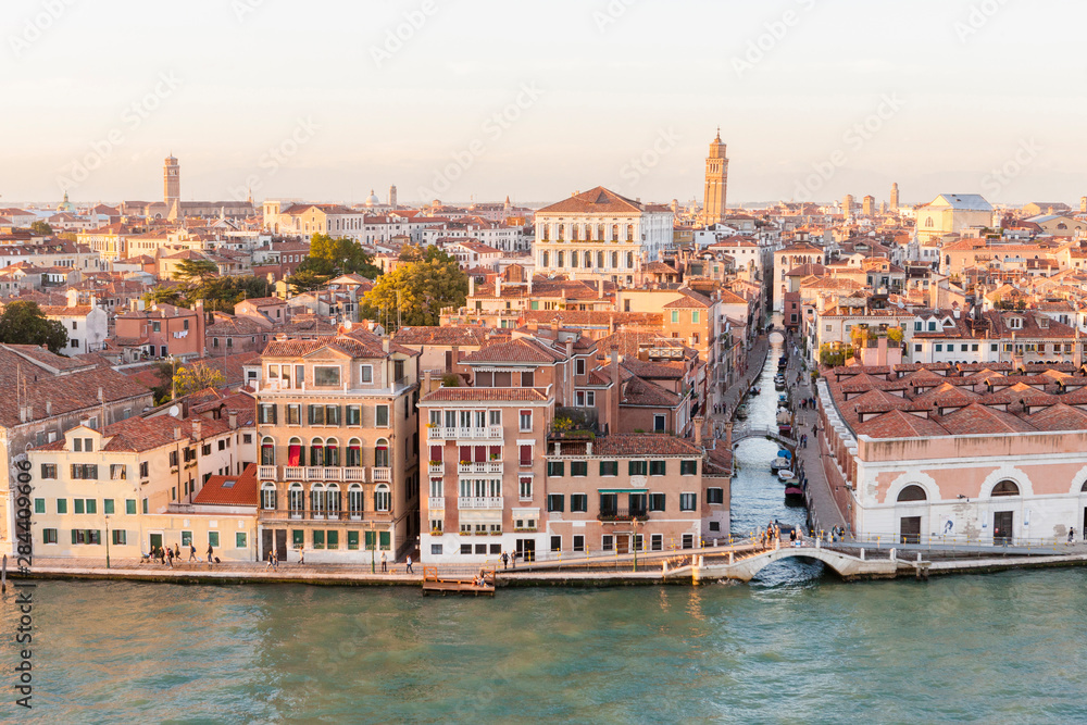 Skyline from above Lagoon. Venice. Italy.