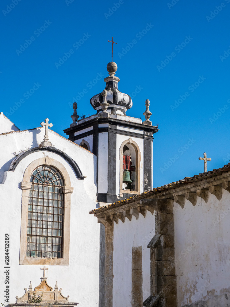 Portugal, Obidos. This is the S. Tiago church, built by D. Sancho I in 1186. It was destroyed by the earthquake of 1755 and rebuilt in 1772. Currently used as an auditorium.