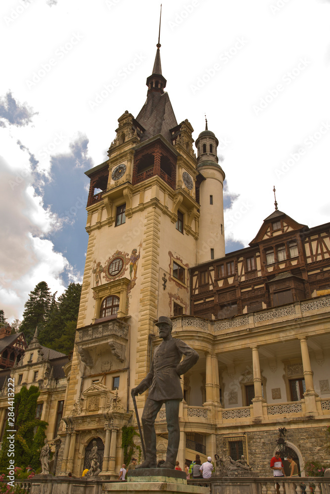 Fototapeta premium 18th Century Peles Castle, Sinaia, Romania, Eastern Europe