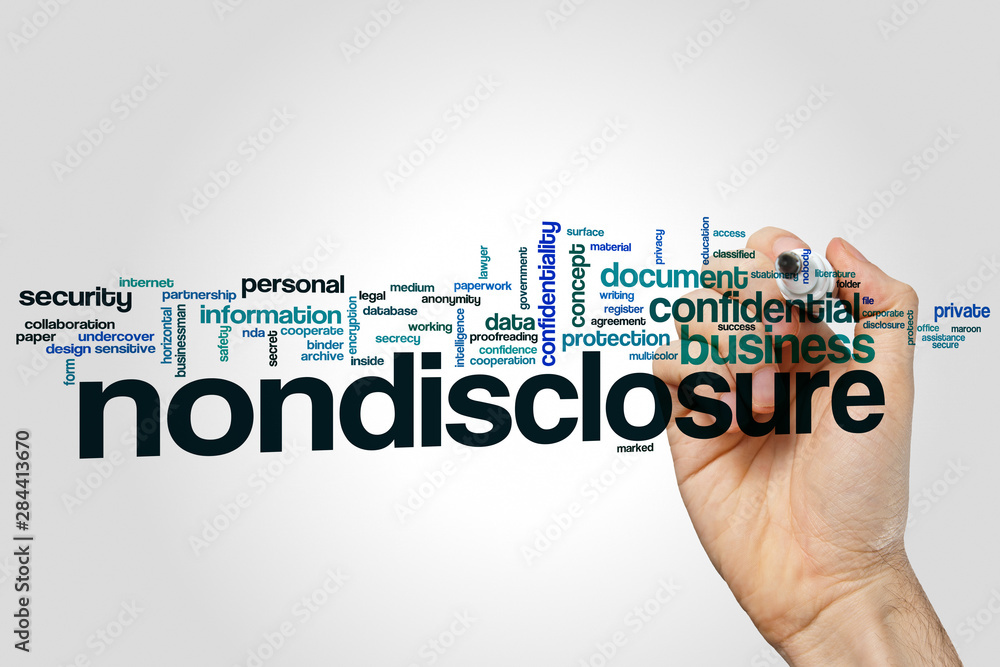 Nondisclosure word cloud Nondisclosure word cloud